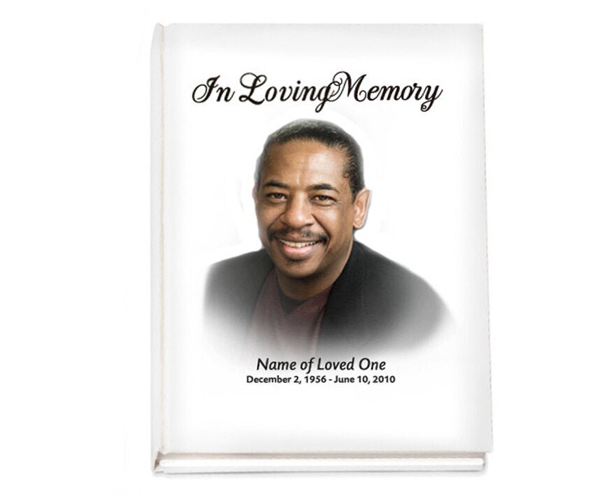 Classic Perfect Bind Memorial Funeral Guest Book - The Funeral Program Site