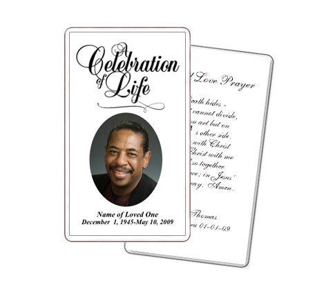 Classic Prayer Card Template - The Funeral Program Site