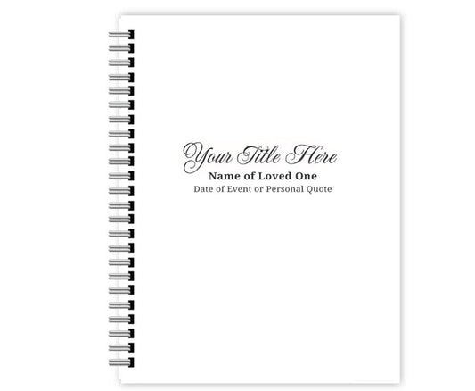 Classic Spiral Wire Bind Funeral Guest Registry Book - The Funeral Program Site