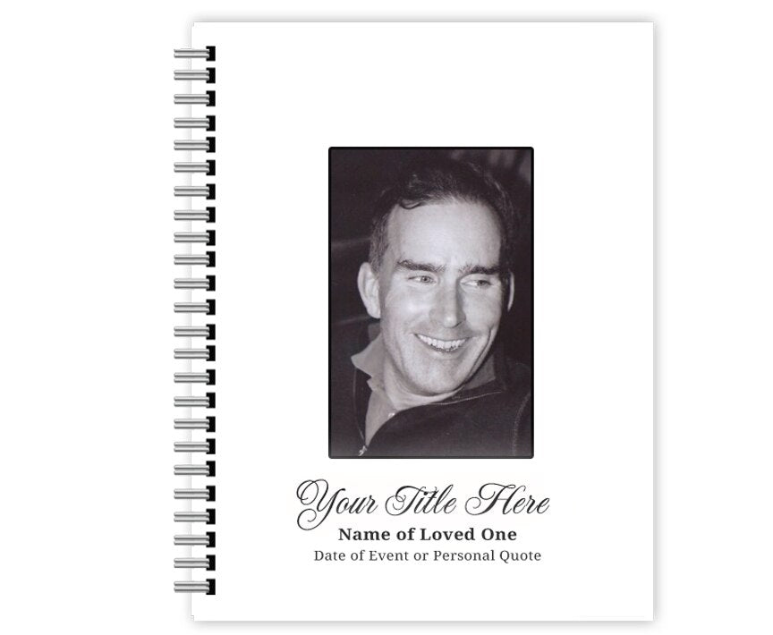 Classic Spiral Wire Bind Funeral Guest Registry Book - The Funeral Program Site