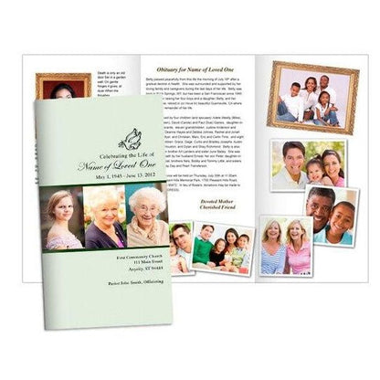 Contemporary Trifold Funeral Brochure Template - The Funeral Program Site