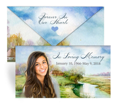 Country Envelope Fold Program Done For You Design & Print (Pack of 50) - The Funeral Program Site