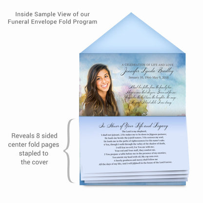 Country Envelope Fold Program Done For You Design & Print (Pack of 50) - The Funeral Program Site