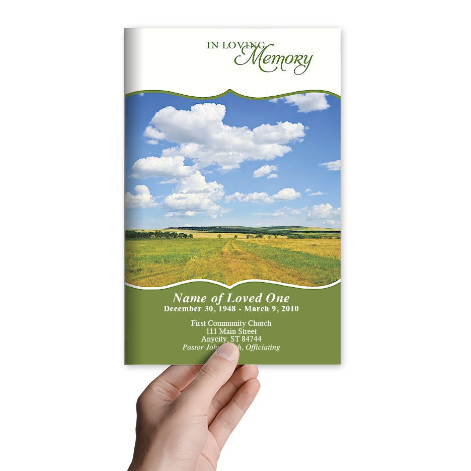 Country Funeral Program Template - The Funeral Program Site