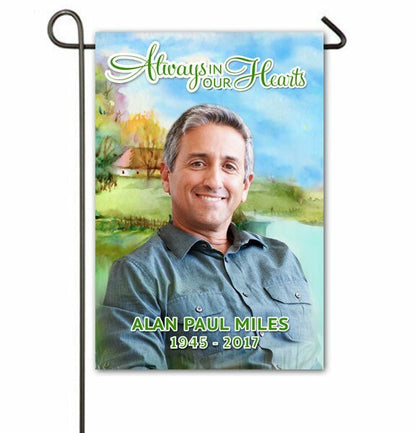 Countryside Personalized Memorial Garden Flag - The Funeral Program Site