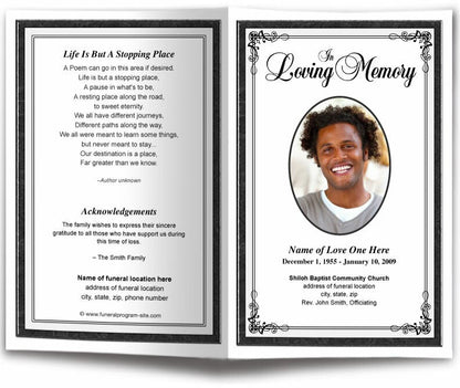 Creative Funeral Program Template - The Funeral Program Site