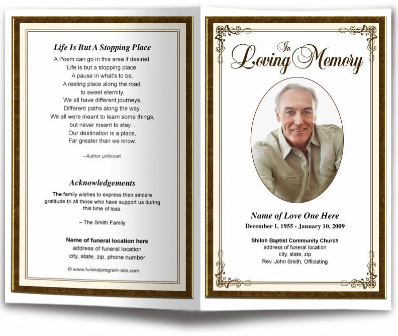 Creative Funeral Program Template - The Funeral Program Site