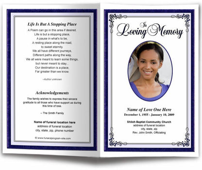 Creative Funeral Program Template - The Funeral Program Site