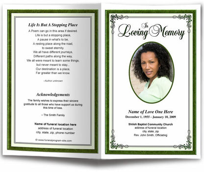 Creative Funeral Program Template - The Funeral Program Site