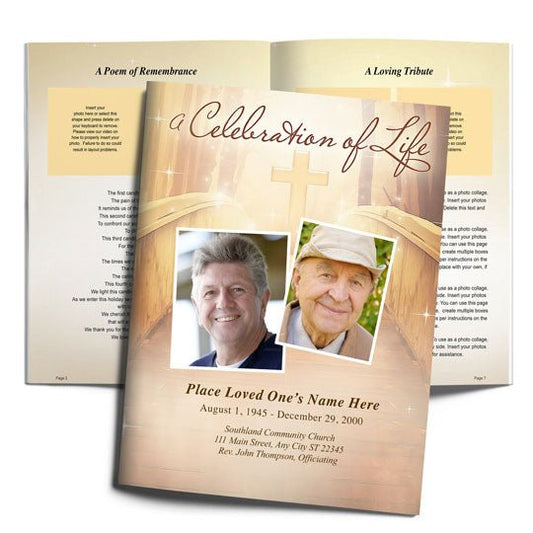 Crossing Funeral Booklet Template - The Funeral Program Site