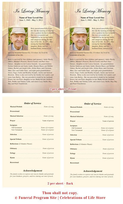 Crossing Funeral Flyer Template - The Funeral Program Site