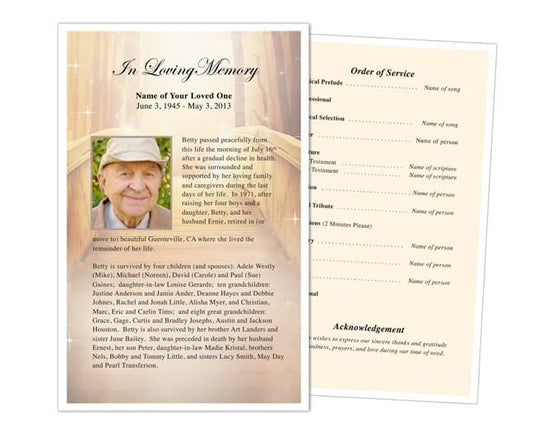 Crossing Funeral Flyer Template - The Funeral Program Site