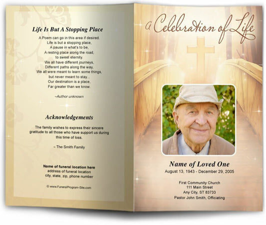 Crossing Funeral Program Template - The Funeral Program Site