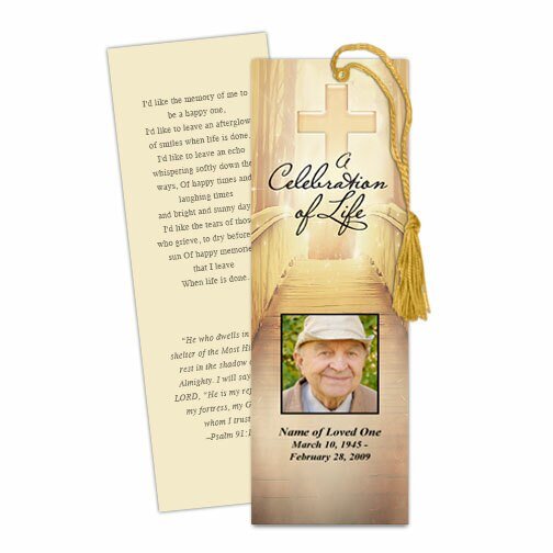 Crossing Memorial Bookmark Template - The Funeral Program Site