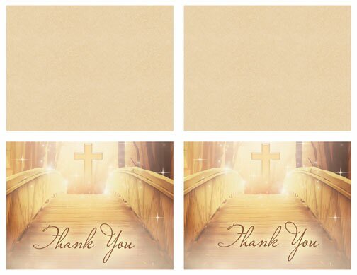 Crossing Thank You Card Template - The Funeral Program Site