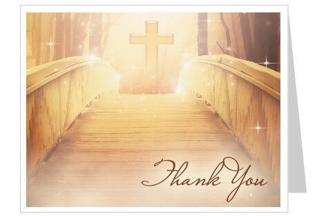 Crossing Thank You Card Template - The Funeral Program Site