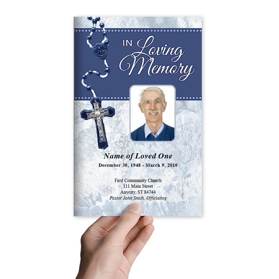 Crucifix Funeral Program Template - The Funeral Program Site