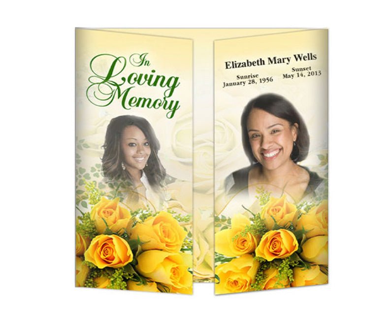 Custom Cover Gatefold Funeral Program Template - The Funeral Program Site