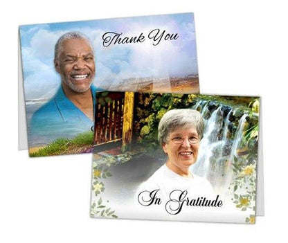 Custom Cover Thank You Card Template - The Funeral Program Site