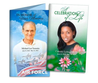 Custom Funeral Program Cover Brochure Template - The Funeral Program Site