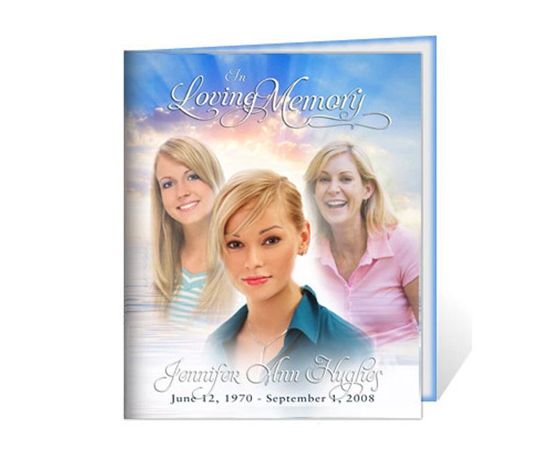 Custom Funeral Program Cover Center Fold Template - The Funeral Program Site