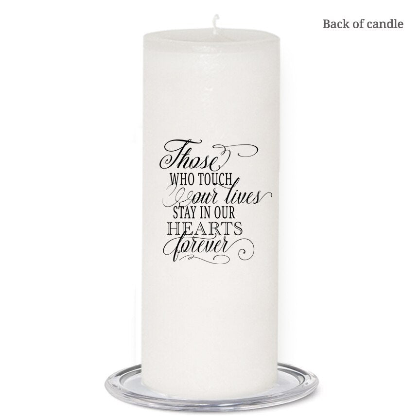 Dad's Wings Personalized Wax Pillar Memorial Candle - The Funeral Program Site