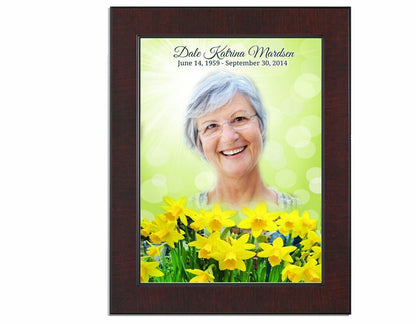 Daffodils Funeral Poster Memorial Portrait - The Funeral Program Site