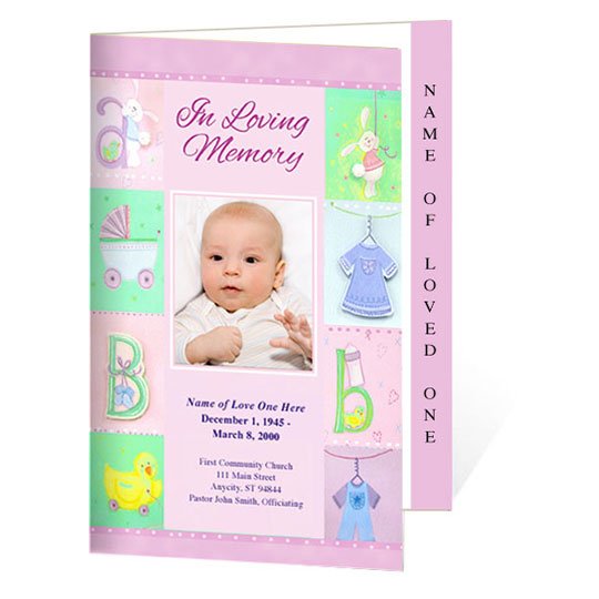 Darling 4 - Sided Graduated Funeral Program Template - The Funeral Program Site