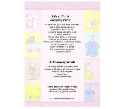 Darling 4 - Sided Graduated Funeral Program Template - The Funeral Program Site