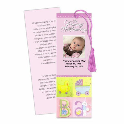 Darling Memorial Bookmark Template - The Funeral Program Site