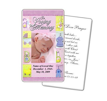 Darling Prayer Card Template - The Funeral Program Site