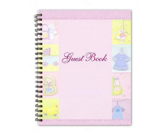 Darling Spiral Wire Bind Memorial Funeral Guest Book - The Funeral Program Site