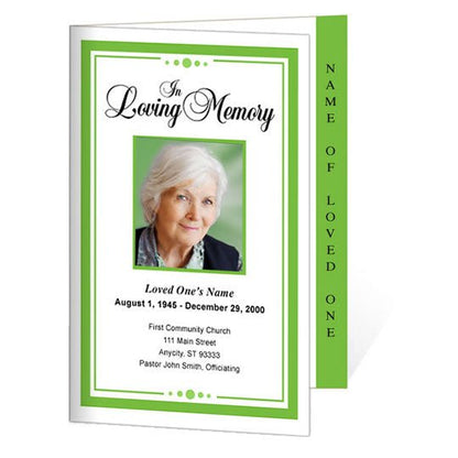 Dedication 4 - Sided Graduated Funeral Program Template - The Funeral Program Site