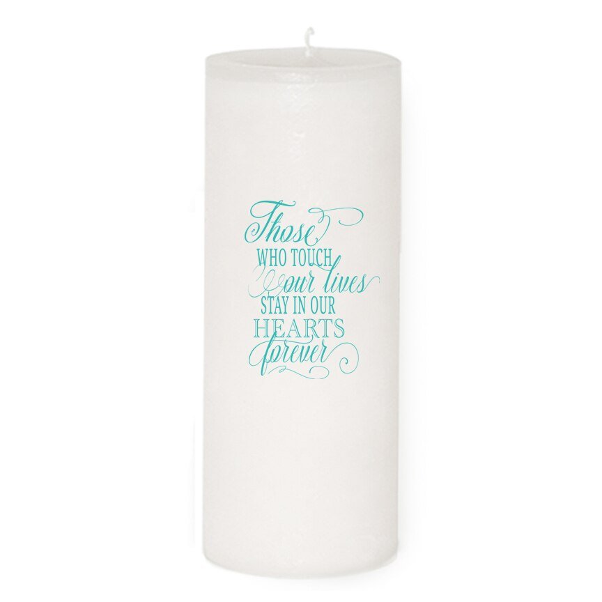 Dedication Personalized Wax Pillar Memorial Candle - The Funeral Program Site