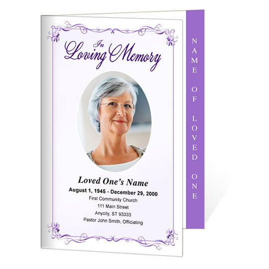 Delicate 4-Sided Graduated Funeral Program Templates – The Funeral ...