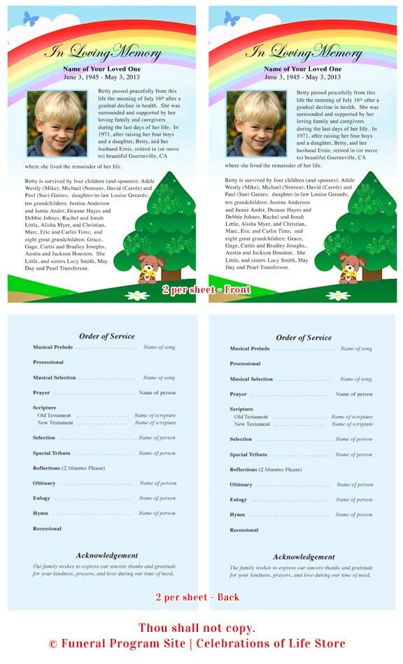 Delight Funeral Flyer Template - The Funeral Program Site