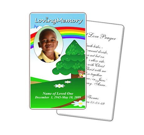 Delight Prayer Card Template - The Funeral Program Site