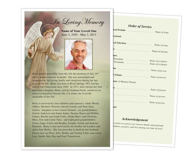 Delilah Funeral Flyer Template - The Funeral Program Site