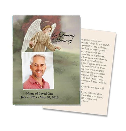 Delilah Small Memorial Card Template - The Funeral Program Site