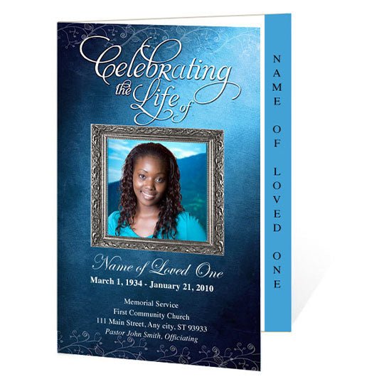 Devotion 4 - Sided Graduated Funeral Program Template - The Funeral Program Site