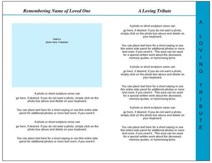 Devotion 8 - Sided Graduated Funeral Program Template - The Funeral Program Site