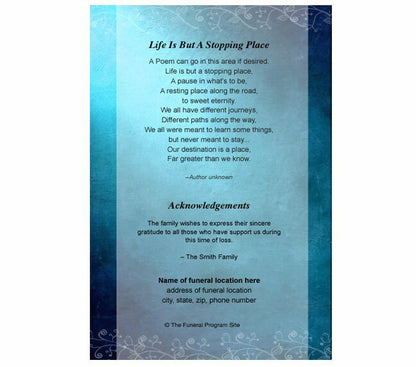 Devotion 8 - Sided Graduated Funeral Program Template - The Funeral Program Site