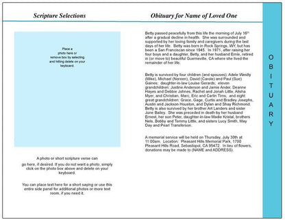 Devotion 8 - Sided Graduated Funeral Program Template - The Funeral Program Site