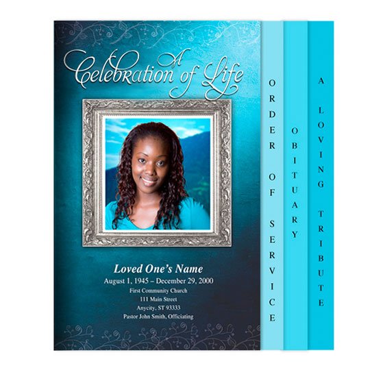 Devotion 8 - Sided Graduated Funeral Program Template - The Funeral Program Site