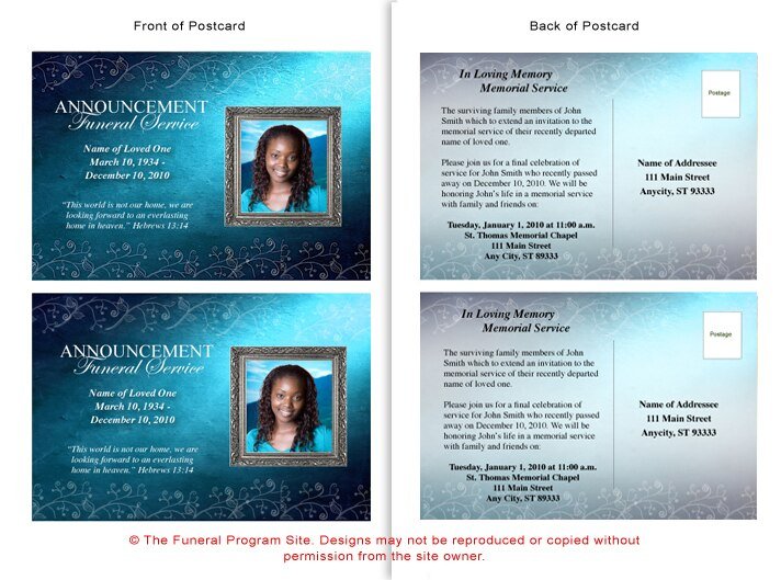 Devotion Funeral Announcement Template - The Funeral Program Site