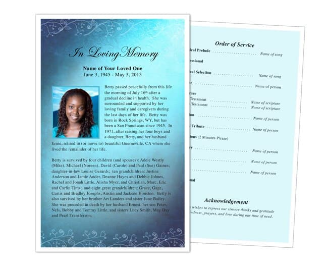 Devotion Funeral Flyer Template - The Funeral Program Site