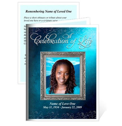 Devotion Small Memorial Card Template - The Funeral Program Site