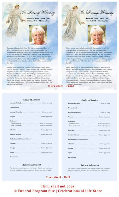 Devout Funeral Flyer Template - The Funeral Program Site