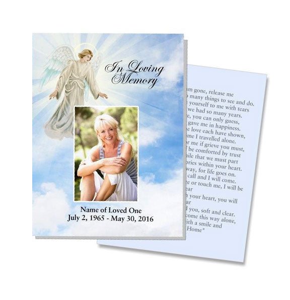 Devout Small Memorial Card Template - The Funeral Program Site