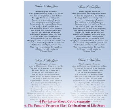 Devout Small Memorial Card Template - The Funeral Program Site